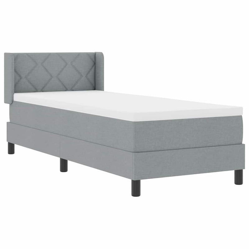 vidaXL Boxspring ágy matraccal matracmal Világosszürke 80 x 200 cm