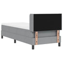 vidaXL Boxrugós ágy fejtámlával Világosszürke 200 x 80 cm szövet