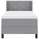 vidaXL Boxrugós ágy fejtámlával Világosszürke 200 x 80 cm szövet