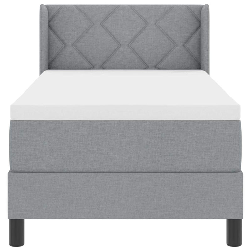 vidaXL Boxspring ágy matraccal matracmal Világosszürke 80 x 200 cm