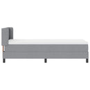 vidaXL Boxrugós ágy fejtámlával Világosszürke 200 x 80 cm szövet