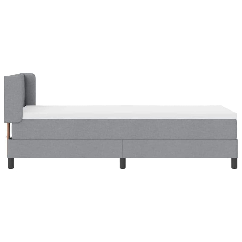 vidaXL Boxspring ágy matraccal matracmal Világosszürke 80 x 200 cm