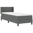 vidaXL Boxspring ágy matraccal matracmal Sötétszürke 80 x 200 cm