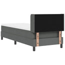 vidaXL Boxspring ágy matraccal matracmal Sötétszürke 80 x 200 cm