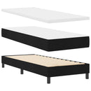 vidaXL Boxrugós ágy fejtámlával Fekete 200 x 80 cm szövet