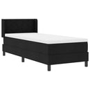 vidaXL Boxrugós ágy fejtámlával Fekete 200 x 80 cm szövet