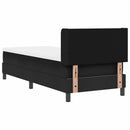 vidaXL Boxrugós ágy fejtámlával Fekete 200 x 80 cm szövet