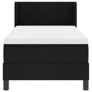 vidaXL Boxrugós ágy fejtámlával Fekete 200 x 80 cm szövet