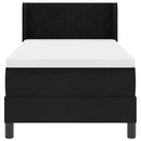 vidaXL Boxspring ágy matraccal Fekete 80 x 200 cm Szövet és Mérnöki Fa