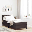 vidaXL Boxrugós ágy párnával Sötét Barna 200 x 80 cm szövet