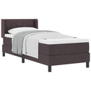 vidaXL Boxrugós ágy párnával Sötét Barna 200 x 80 cm szövet