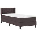 vidaXL Boxrugós ágy párnával Sötét Barna 200 x 80 cm szövet