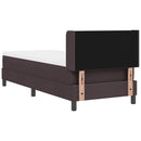 vidaXL Boxrugós ágy párnával Sötét Barna 200 x 80 cm szövet