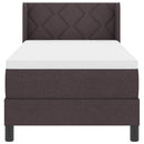 vidaXL Boxrugós ágy párnával Sötét Barna 200 x 80 cm szövet