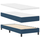 vidaXL Boxspring ágy matraccal Kék 80 x 200 cm Szövet és Mérnöki Fa