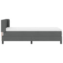 vidaXL Boxrugós ágy fejtámlával Sötétszürke 190 x 90 cm szövet