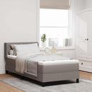 vidaXL Boxrugós ágy fejtámlával Tópszínű 190 x 90 cm szövet