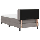 vidaXL Boxrugós ágy fejtámlával Tópszínű 190 x 90 cm szövet