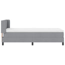 vidaXL Boxrugós ágy fejtámlával Világosszürke 200 x 90 cm szövet