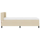 vidaXL Boxrugós ágy fejtámlával Krém 200 x 90 cm szövet