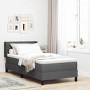 vidaXL Boxspring ágy matraccal matracmal Sötétszürke 100 x 200 cm