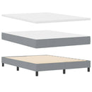 vidaXL Boxspring ágy matraccal matracmal Világosszürke 140 x 190 cm