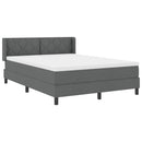 vidaXL Boxspring ágy matraccal matracmal Sötétszürke 140 x 200 cm