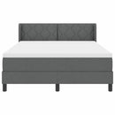 vidaXL Boxspring ágy matraccal matracmal Sötétszürke 140 x 200 cm