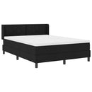vidaXL Boxrugós ágy fejtámlával Fekete 200 x 140 cm szövet