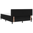 vidaXL Boxrugós ágy fejtámlával Fekete 200 x 140 cm szövet