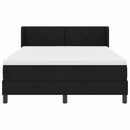 vidaXL Boxrugós ágy fejtámlával Fekete 200 x 140 cm szövet