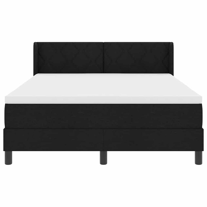 vidaXL Boxspring ágy matraccal matracmal Fekete 140 x 200 cm