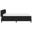 vidaXL Boxrugós ágy fejtámlával Fekete 200 x 140 cm szövet