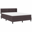 vidaXL Boxrugós ágy fejtámlával Sötét Barna 200 x 140 cm szövet