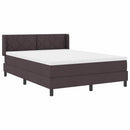 vidaXL Boxspring ágy matraccal matracmal Sötét Barna 140 x 200 cm