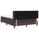 vidaXL Boxrugós ágy fejtámlával Sötét Barna 200 x 140 cm szövet