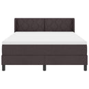 vidaXL Boxrugós ágy fejtámlával Sötét Barna 200 x 140 cm szövet