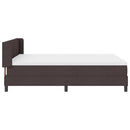 vidaXL Boxrugós ágy fejtámlával Sötét Barna 200 x 140 cm szövet