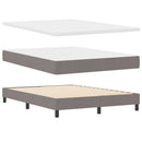 vidaXL Boxrugós ágy párnával fejtámlával Tópszínű 200 x 140 cm szövet