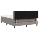 vidaXL Boxrugós ágy párnával fejtámlával Tópszínű 200 x 140 cm szövet