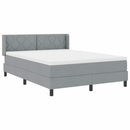 vidaXL Boxrugós ágy fejtámlával Világosszürke 200 x 160 cm szövet