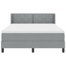 vidaXL Boxrugós ágy fejtámlával Világosszürke 200 x 160 cm szövet