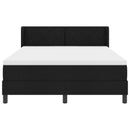vidaXL Boxrugós ágy fejtámlával Fekete 200 x 160 cm szövet