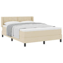 vidaXL Boxrugós ágy fejtámlával Krém 200 x 160 cm szövet