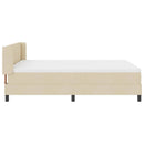 vidaXL Boxrugós ágy fejtámlával Krém 200 x 160 cm szövet