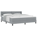 vidaXL Boxrugós ágy fejtámlával Világosszürke 200 x 180 cm szövet
