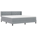 vidaXL Boxrugós ágy fejtámlával Világosszürke 200 x 180 cm szövet