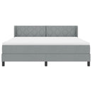 vidaXL Boxrugós ágy fejtámlával Világosszürke 200 x 180 cm szövet
