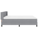 vidaXL Boxrugós ágy fejtámlával Világosszürke 200 x 180 cm szövet