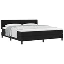 vidaXL Boxrugós ágy fejtámlával Fekete 200 x 180 cm szövet
